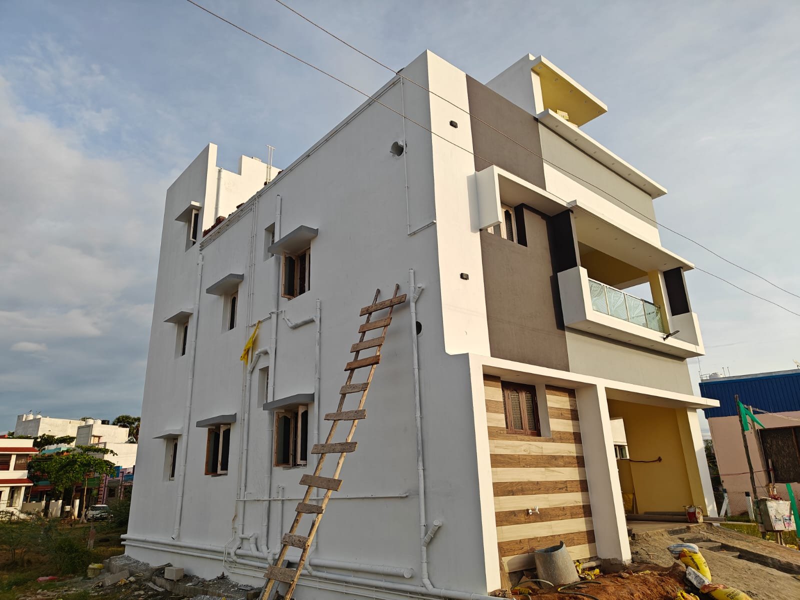 Live residential construction site in Chennai — SRM Constructions project 2