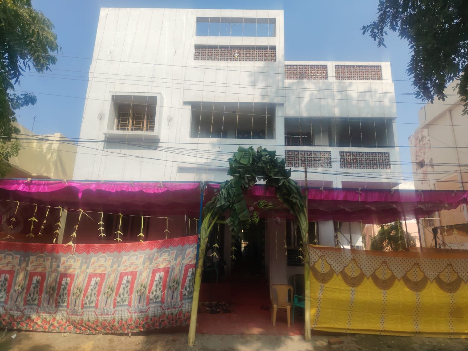 Live residential construction site in Chennai — SRM Constructions project 3