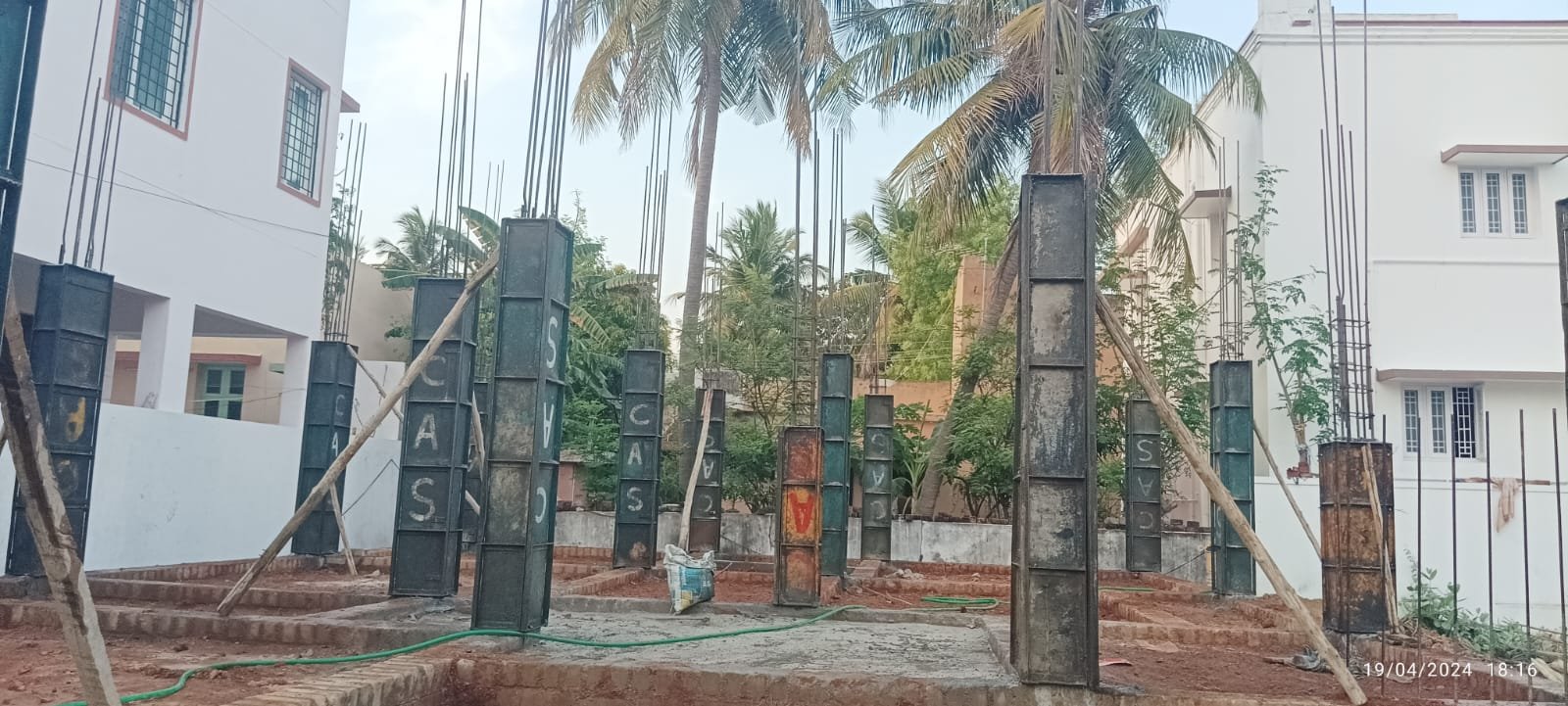 Live residential construction site in Chennai — SRM Constructions project 9