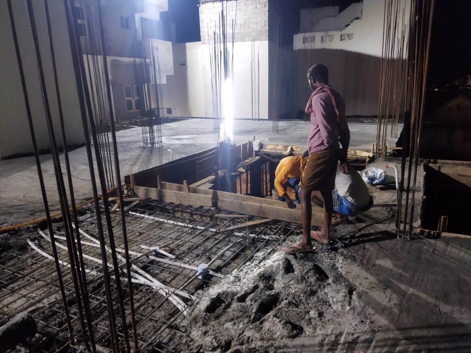 Live residential construction site in Chennai — SRM Constructions project 17