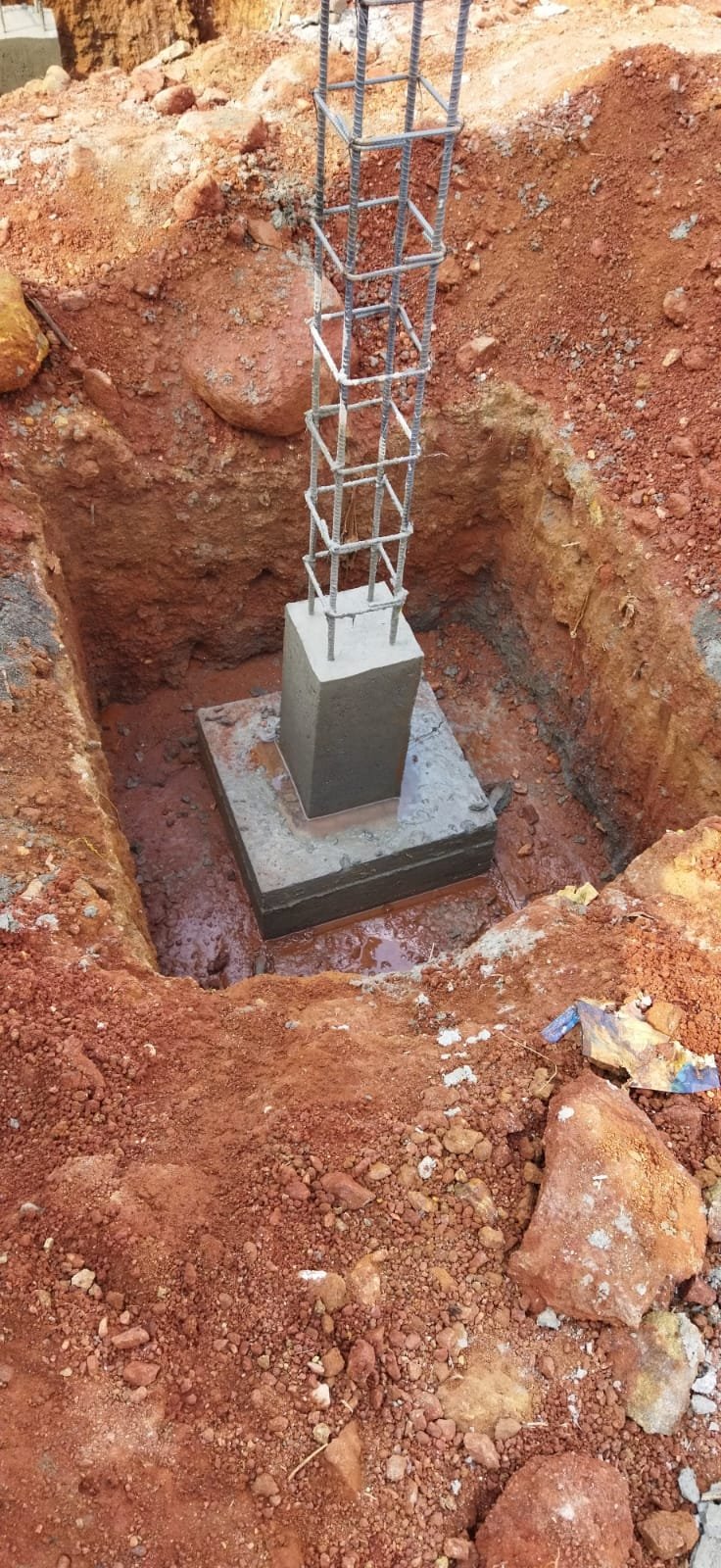 Live residential construction site in Chennai — SRM Constructions project 23
