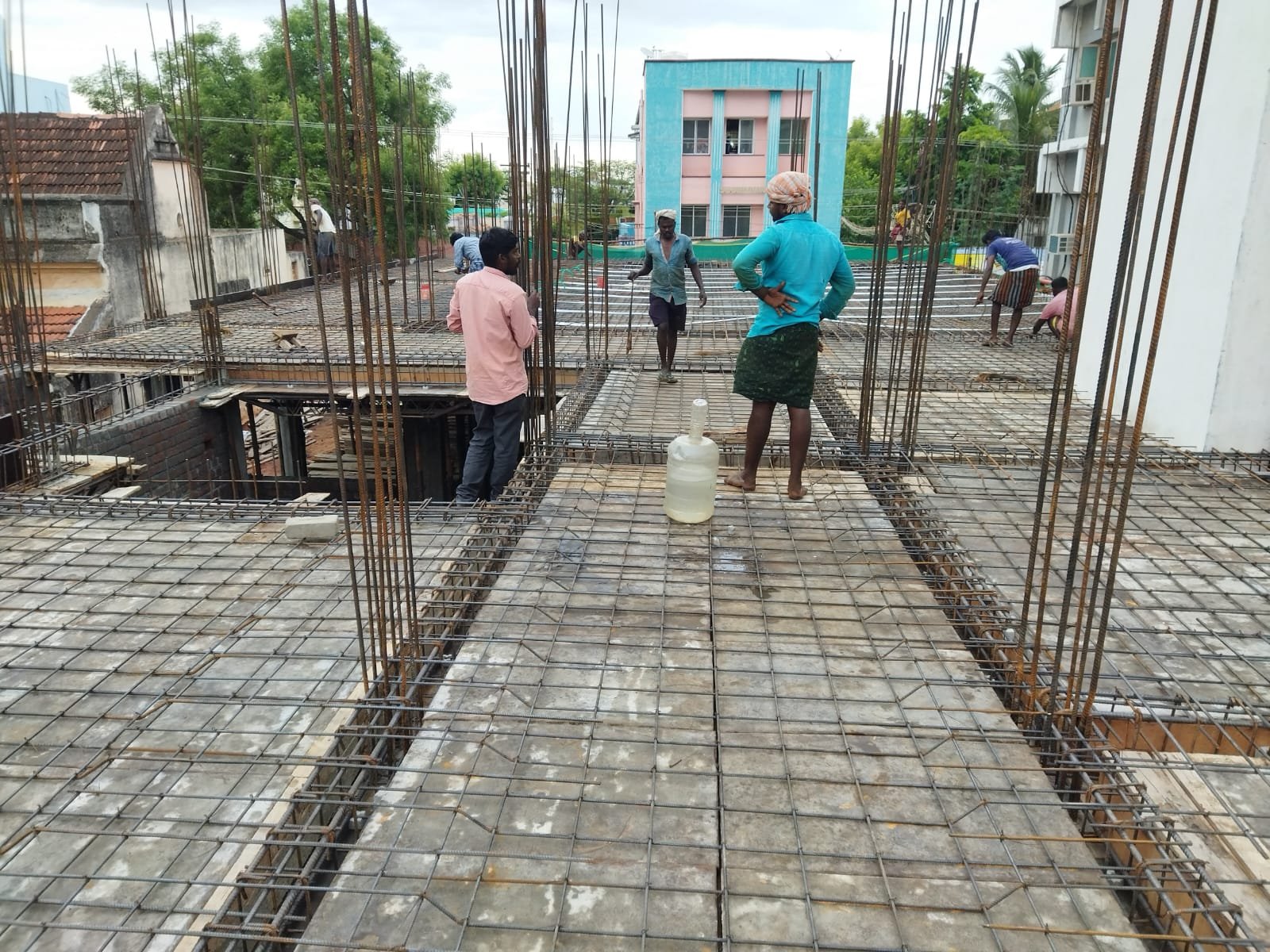 Live residential construction site in Chennai — SRM Constructions project 24