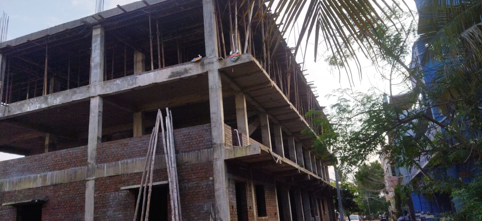 Live residential construction site in Chennai — SRM Constructions project 27