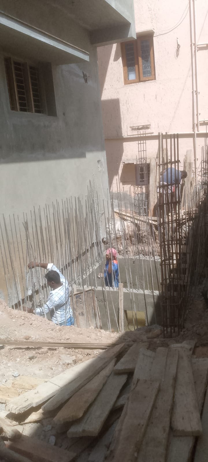 Live residential construction site in Chennai — SRM Constructions project 31